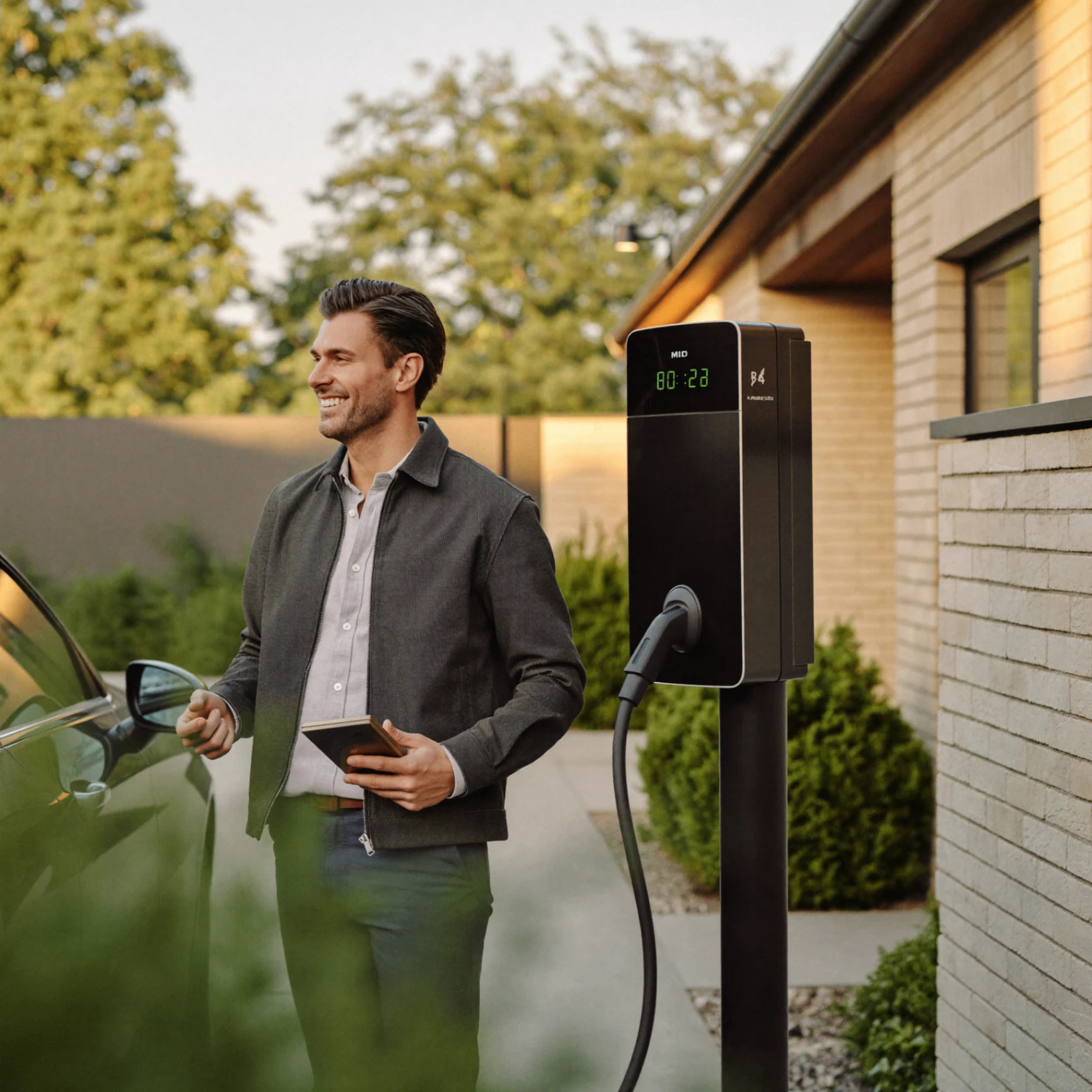 EV-rijder die thuislaadpunt met MID-meter gebruikt voor ERE registratie